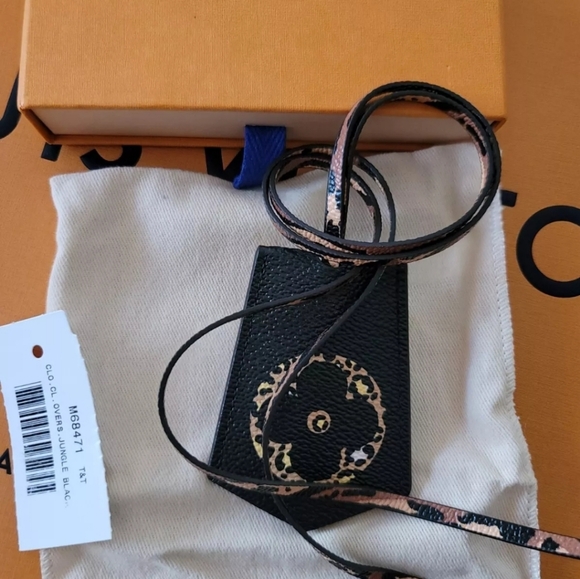 Louis Vuitton Key Charm Holder String 19.5 Jungle Giant Black Caramel Clochette - Picture 15 of 16